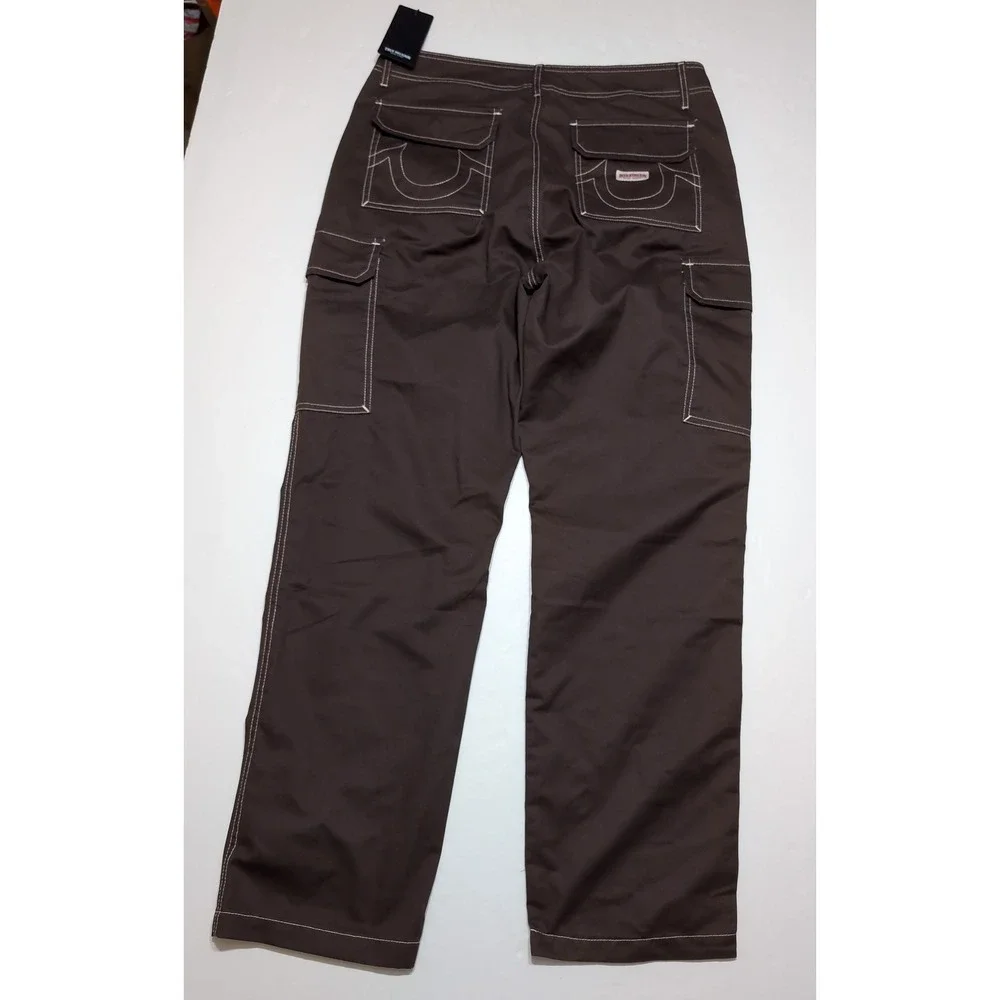 TRUE RELIGION Cargo Pants Mens 34 x 31 Brown NWT 108335